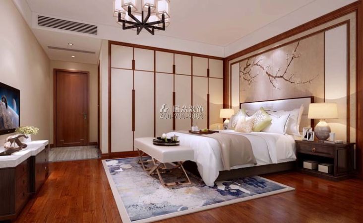 160平方米欧式风格平层户型卧室装修效果图