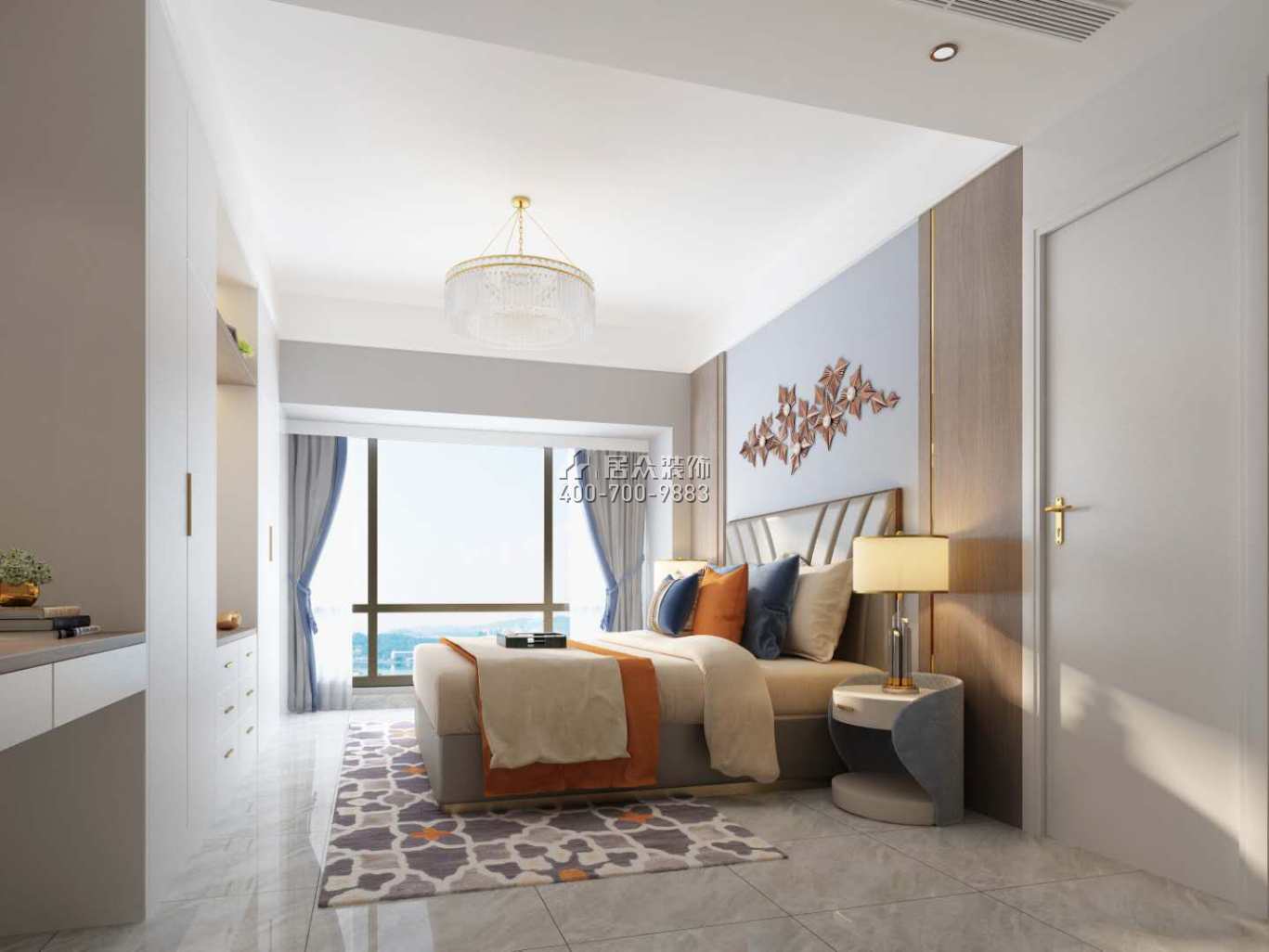 錦薈park137平方米現代簡約風格平層戶型臥室裝修效果圖