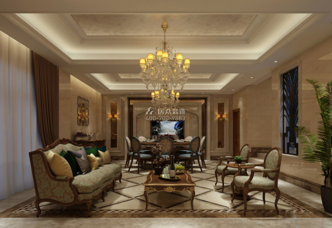 鹭湖宫365平方米欧式风格别墅户型客厅装修效果图