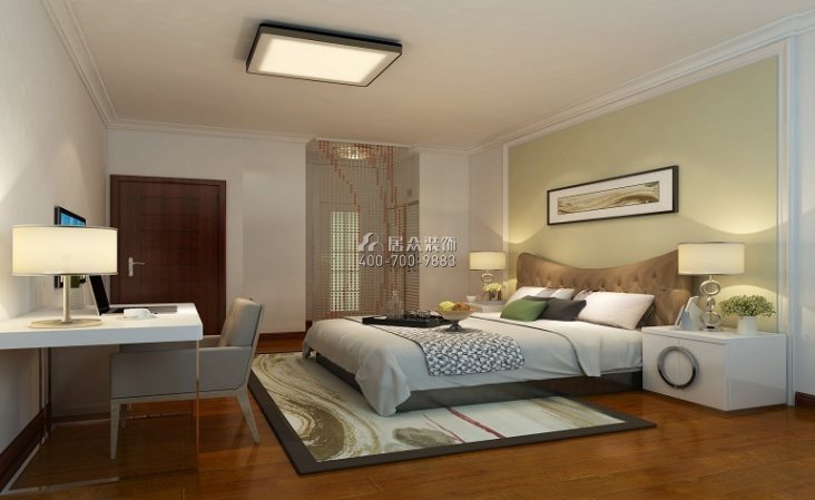 东方天城138平方米中式风格平层户型卧室装修效果图