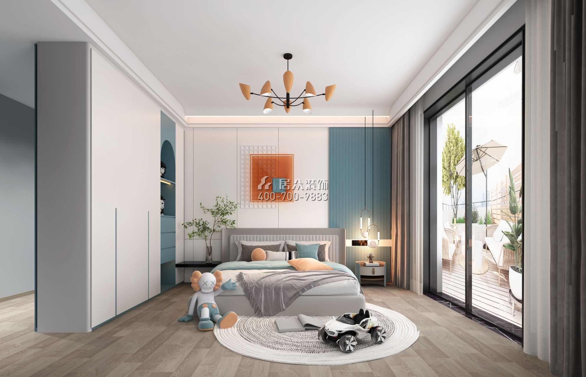 海逸豪庭321平方米現代簡約風格別墅戶型臥室裝修效果圖