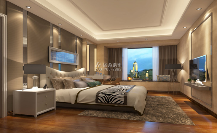 幸福世家230平方米现代简约风格复式户型卧室装修效果图