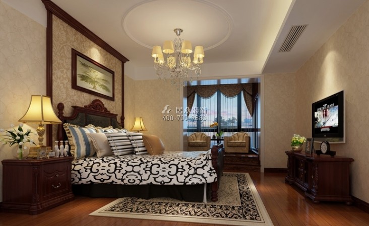 帝景苑220平方米欧式风格复式户型卧室装修效果图