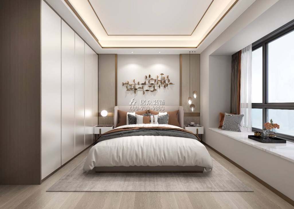 天鵝湖花園三期122平方米現代簡約風格平層戶型臥室裝修效果圖