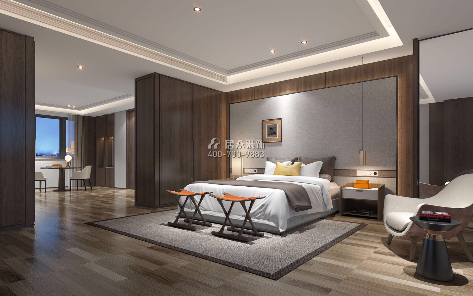 華潤城華潤置地大廈二期200平方米其他風格平層戶型臥室裝修效果圖