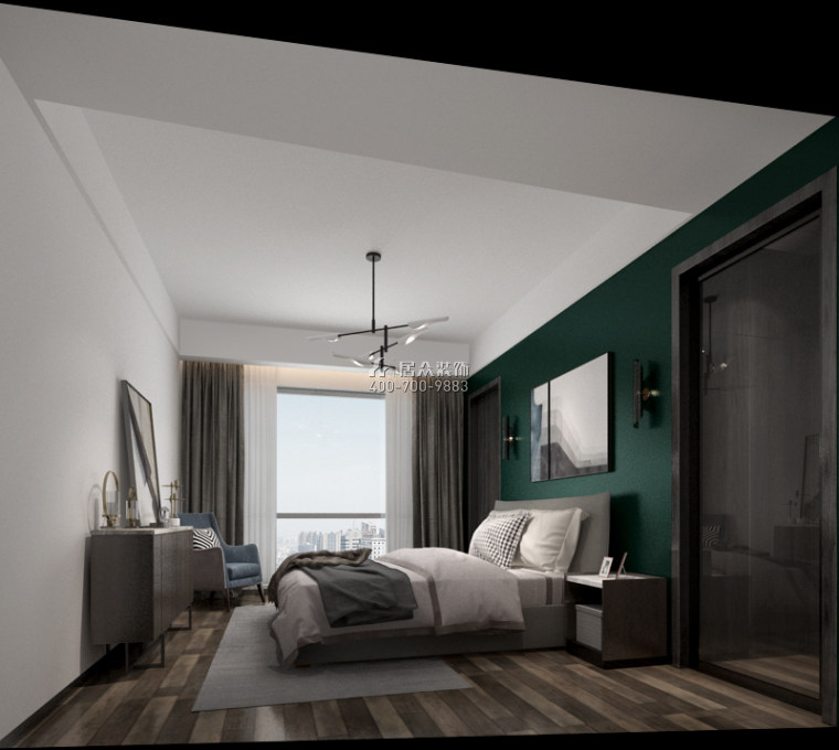 新天國際名苑165平方米現代簡約風格平層戶型臥室裝修效果圖