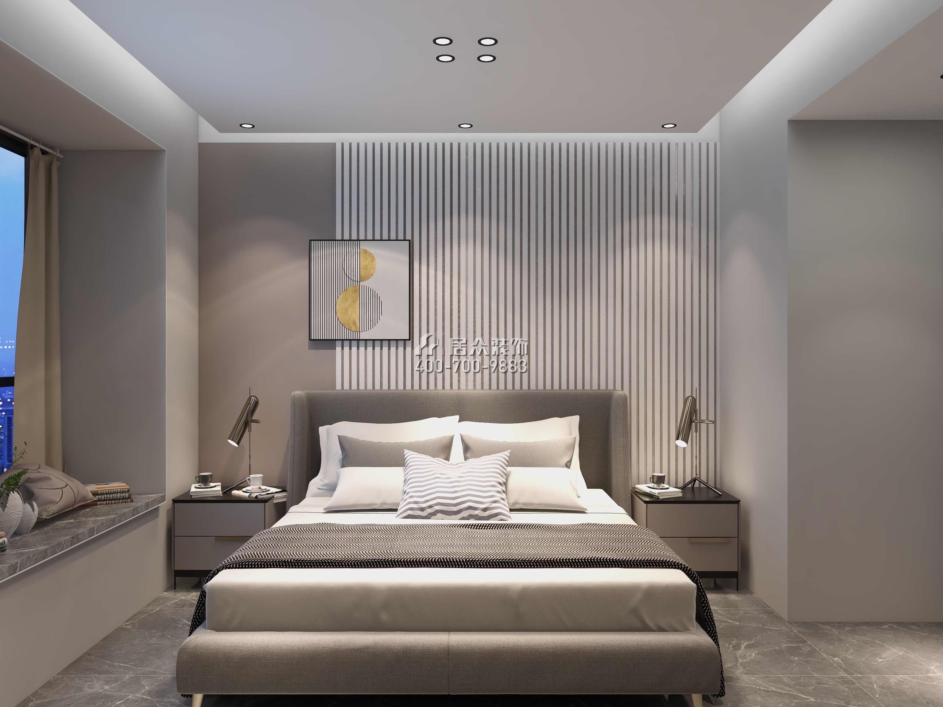 南海玫瑰园180平方米现代简约风格平层户型卧室开元官网效果图