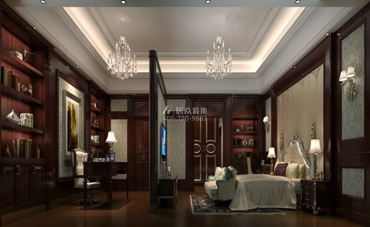 融创玖玺台333平方米新古典风格平层户型卧室装修效果图
