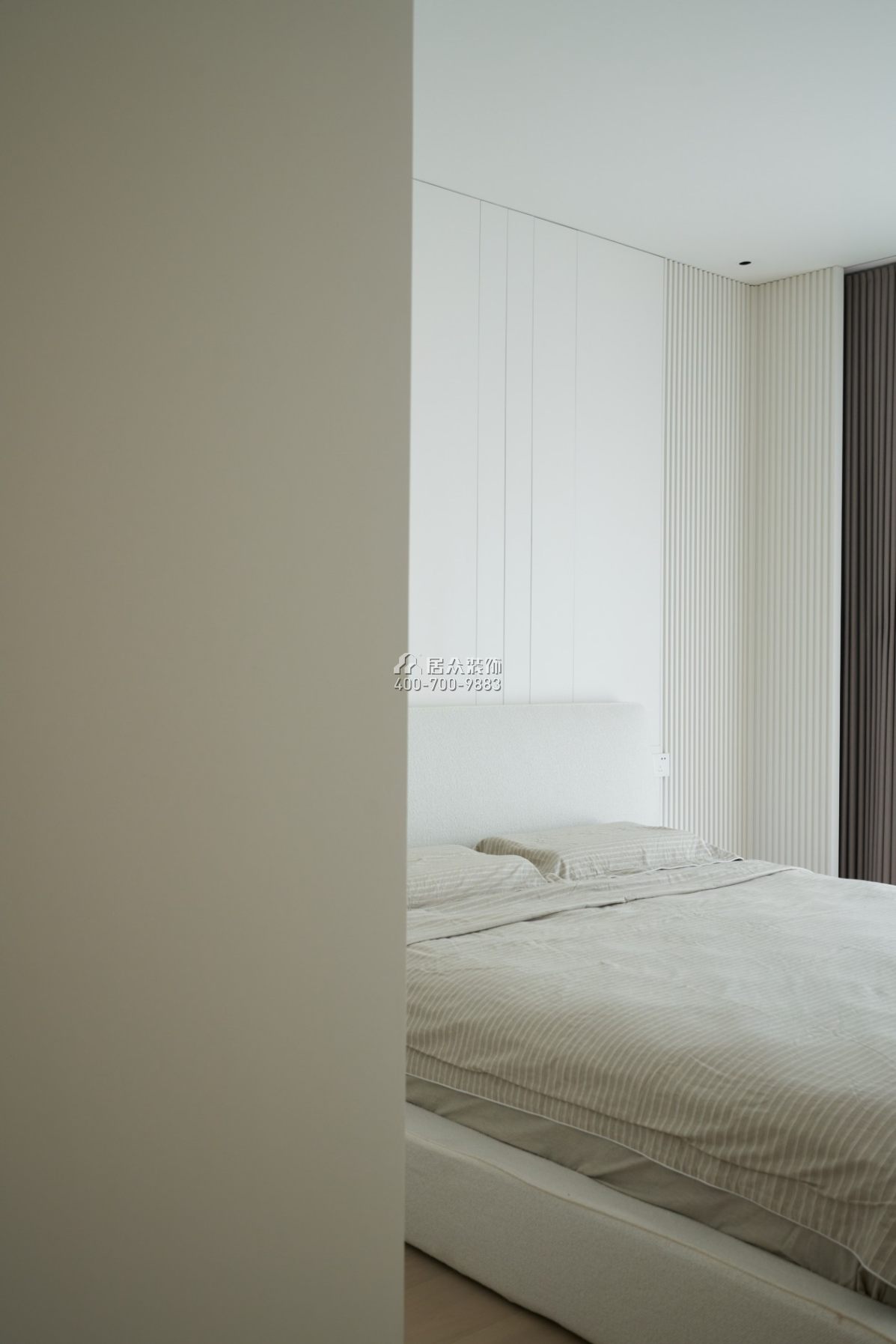 黄埔雅苑一期120平方米现代简约风格平层户型卧室装修效果图