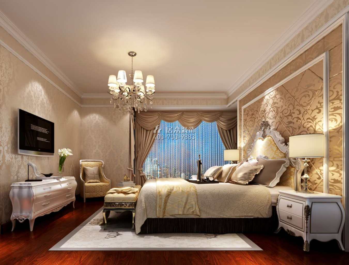 鳳城明珠150平方米歐式風格平層戶型臥室裝修效果圖