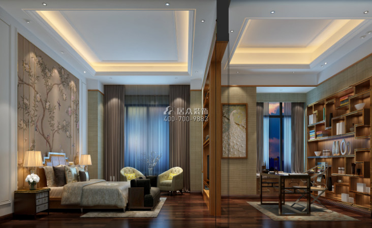 龙泉豪苑384平方米中式风格别墅户型卧室装修效果图