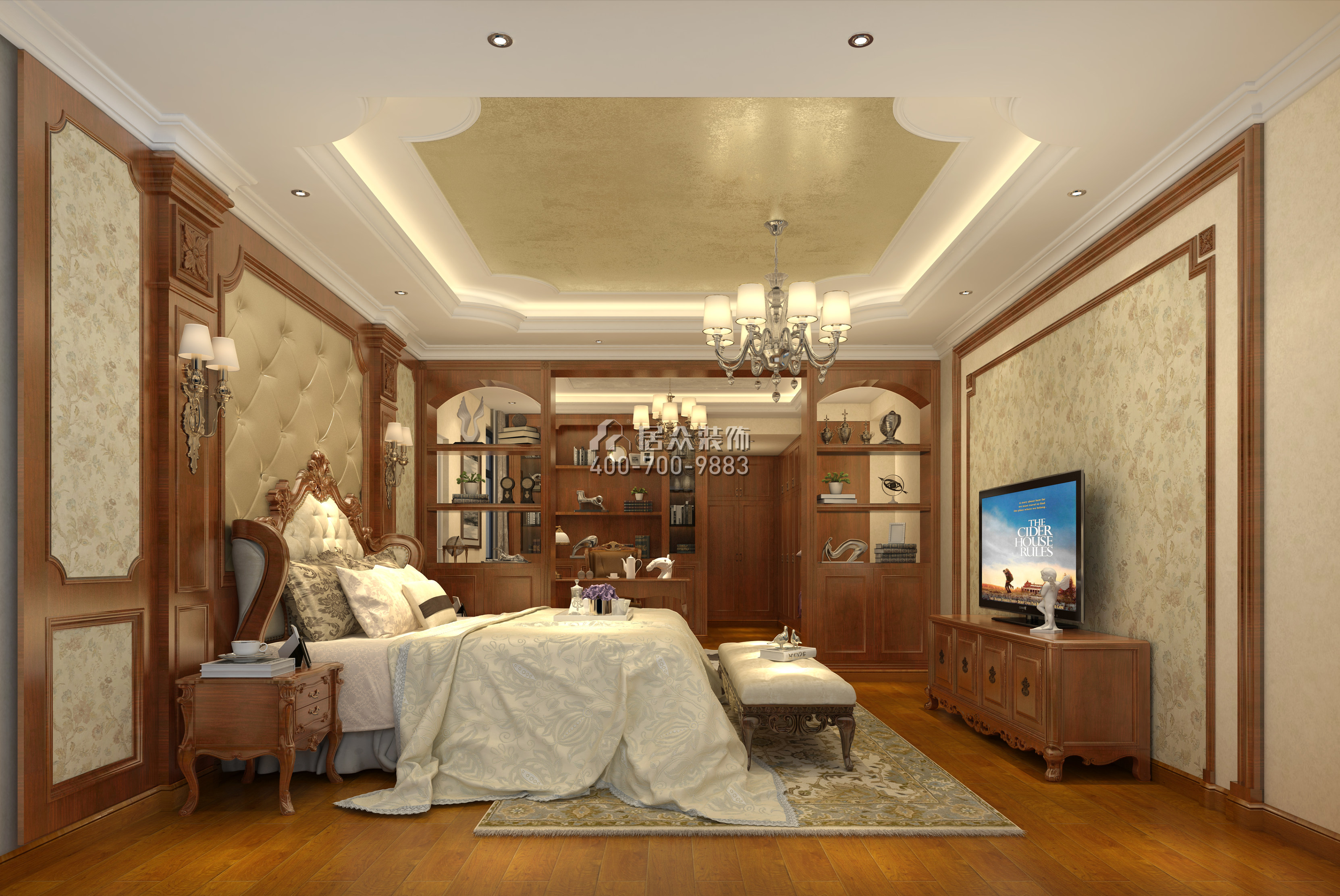 懿峰雅居244平方米歐式風格平層戶型臥室裝修效果圖
