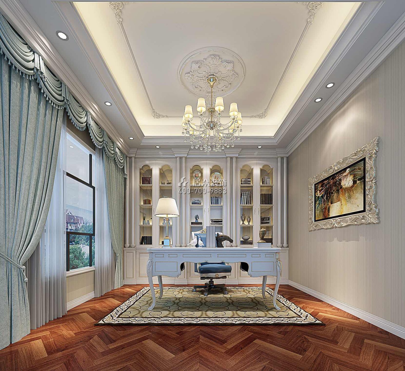 海逸豪庭321平方米欧式风格别墅户型卧室装修效果图