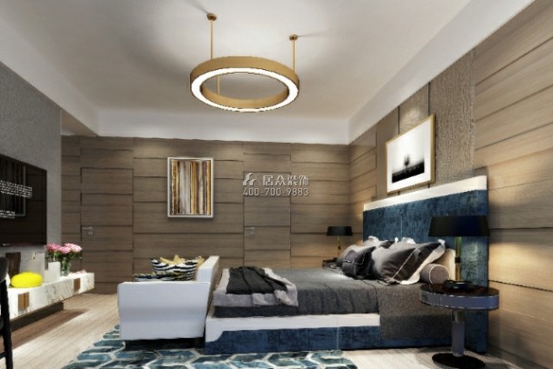 美的君兰江山200平方米现代简约风格平层户型卧室装修效果图
