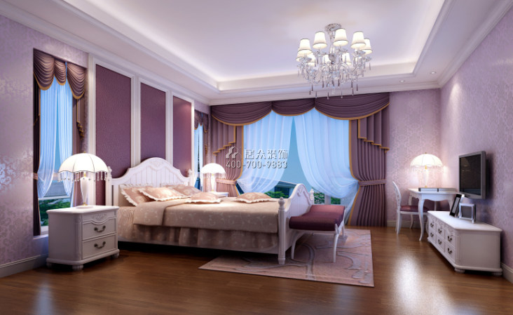 仁山智水花园一期295平方米欧式风格别墅户型卧室装修效果图