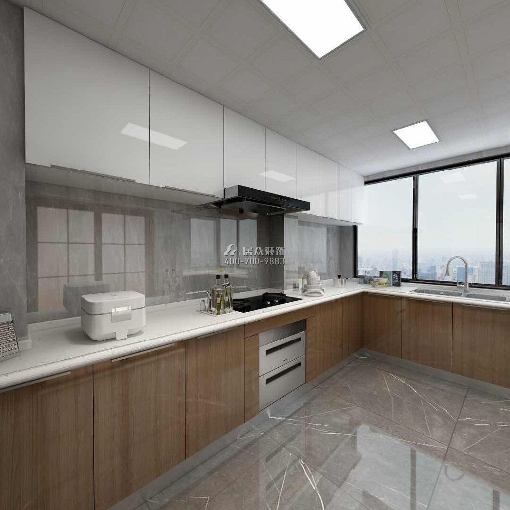 星河丹堤140平方米中式风格平层户型厨房装修效果图