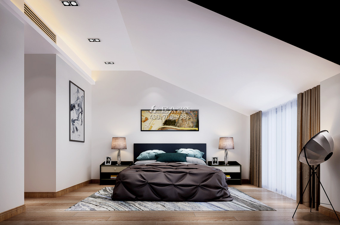 观澜高尔夫君悦山300平方米现代简约风格复式户型卧室装修效果图