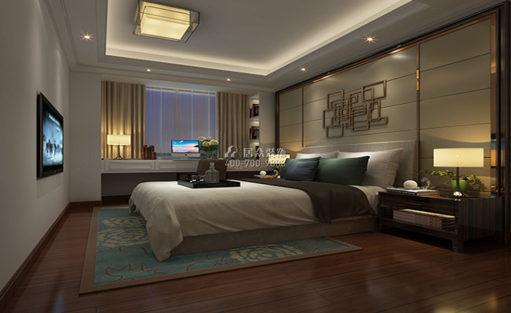 金信海怡222平方米中式风格平层户型卧室装修效果图