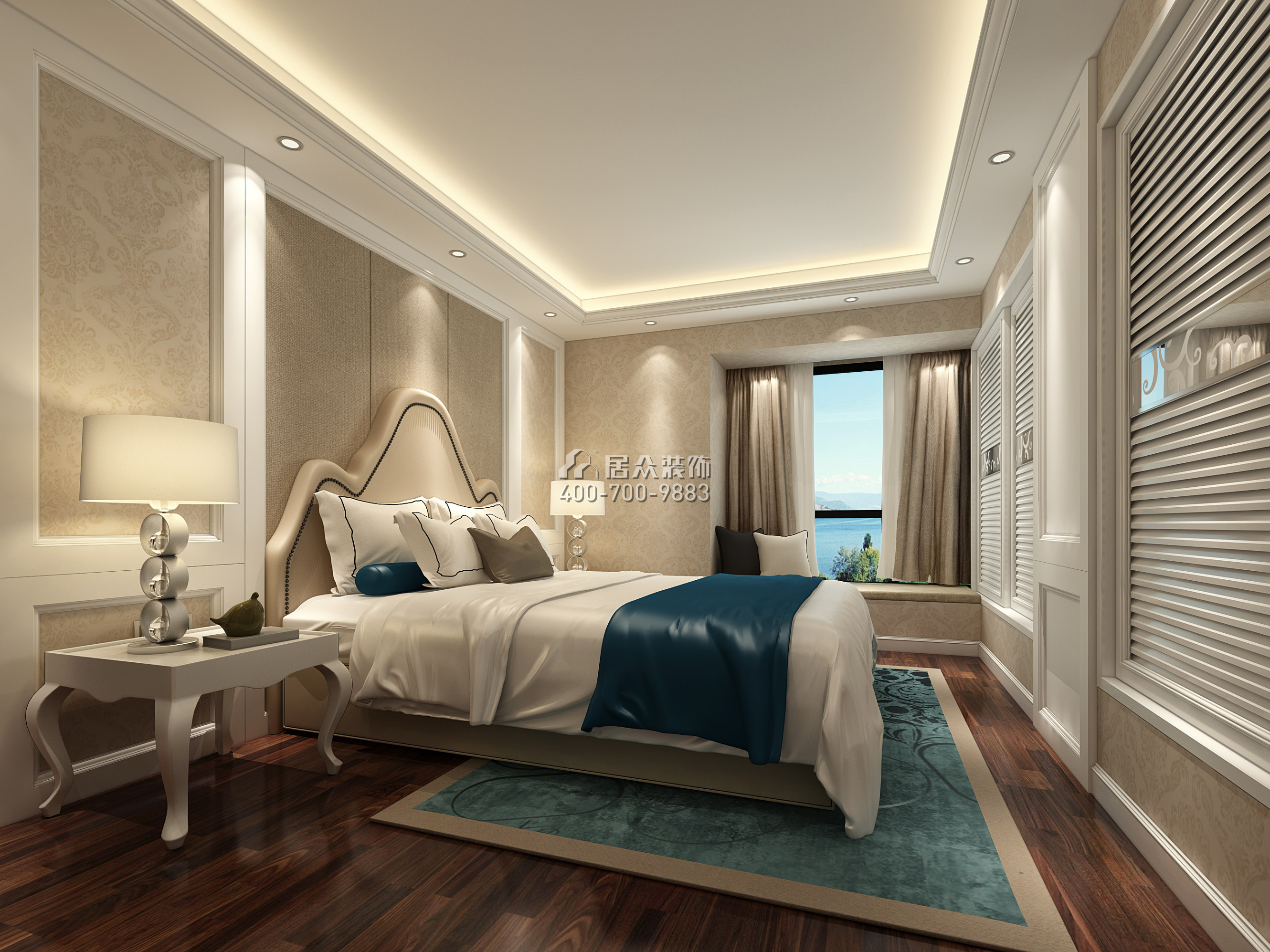 鼎太风华五期112平方米欧式风格平层户型卧室装修效果图