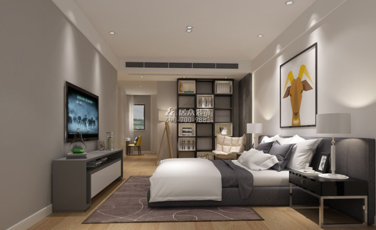天下锦城140平方米现代简约风格平层户型卧室装修效果图