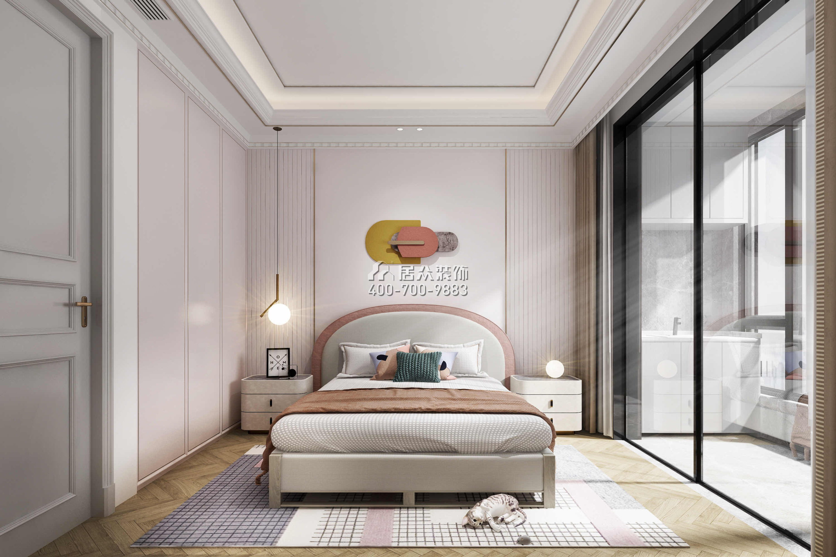 華爾頓1275145平方米混搭風格平層戶型臥室裝修效果圖