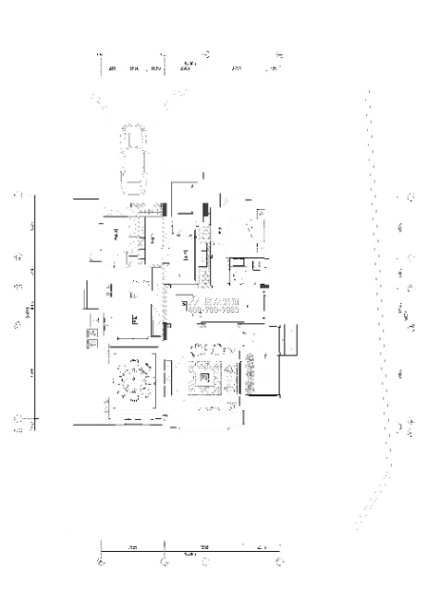 盈峰翠邸650平方米中式风格别墅户型装修效果图