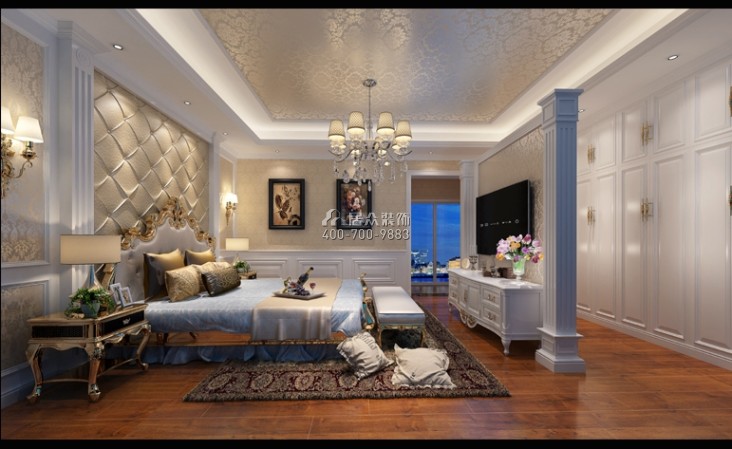 名雅世家216平方米欧式风格别墅户型卧室装修效果图