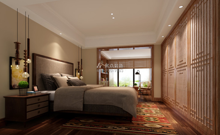星汇名庭160平方米美式风格复式户型卧室装修效果图