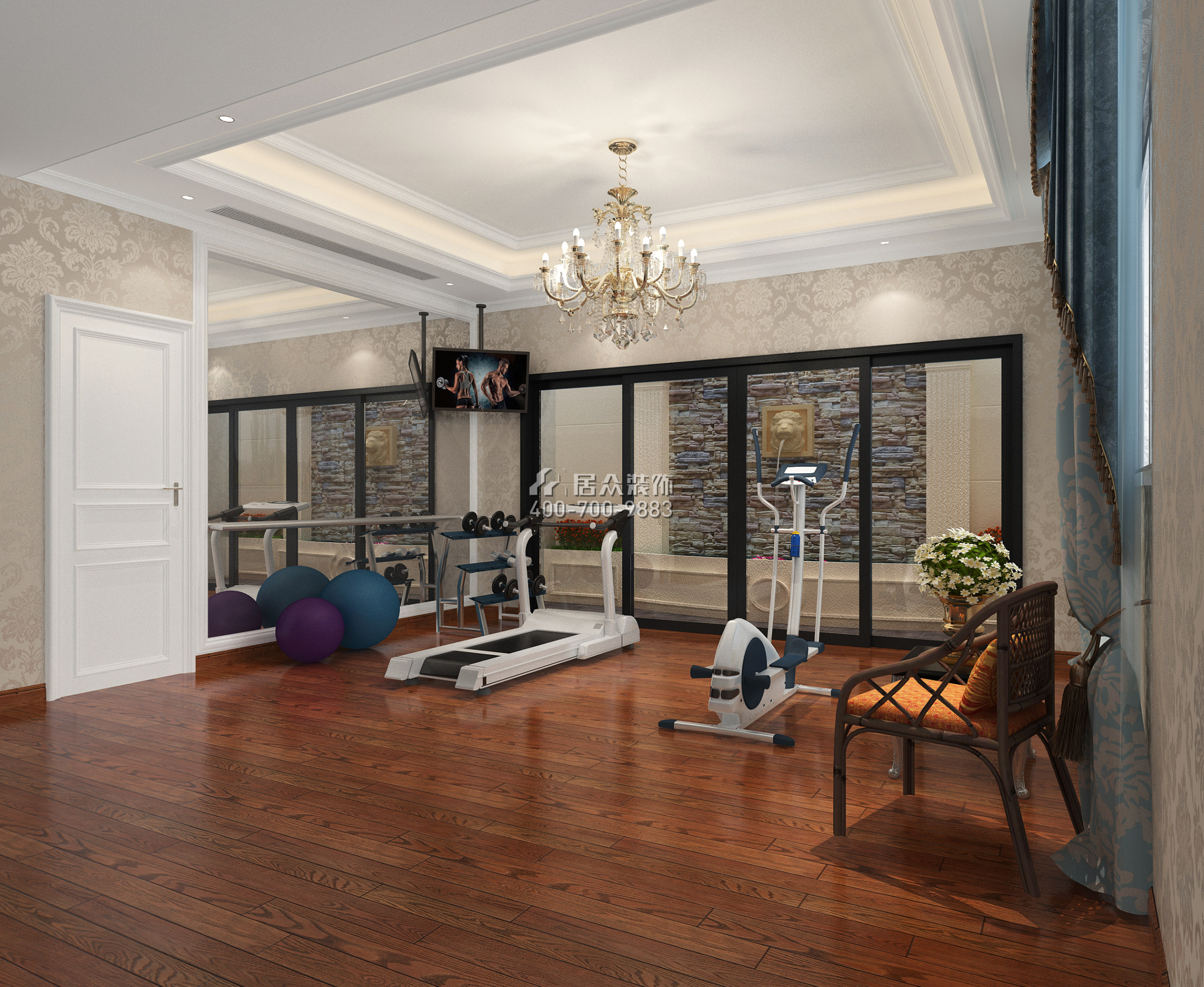 紫园600平方米欧式风格别墅户型客厅装修效果图