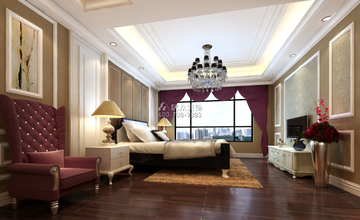 澳海城495平方米欧式风格别墅户型卧室装修效果图