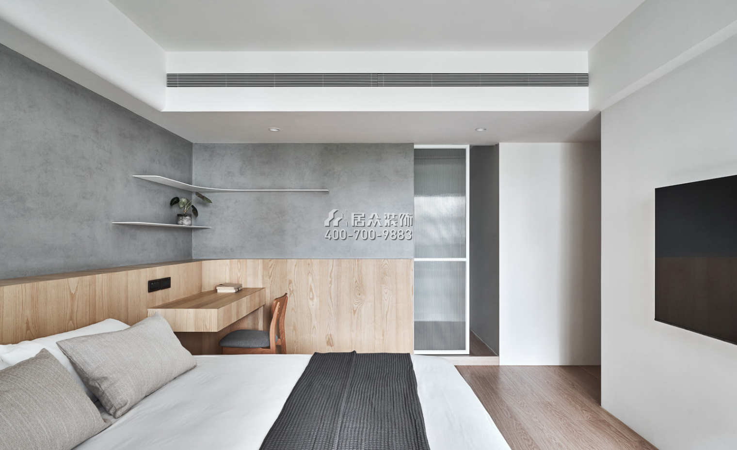 山语清晖二期200平方米现代简约风格平层户型卧室装修效果图
