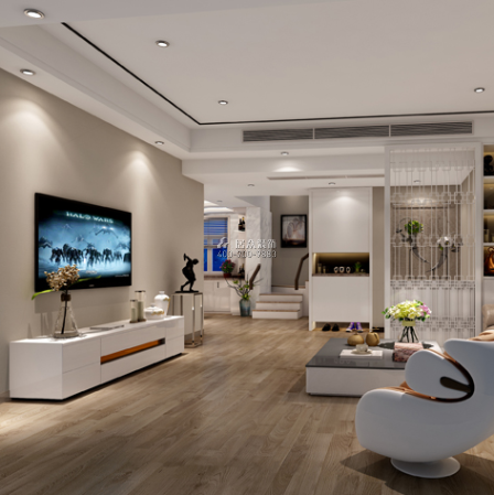 香瑞園80平方米現代簡約風格平層戶型客廳裝修效果圖