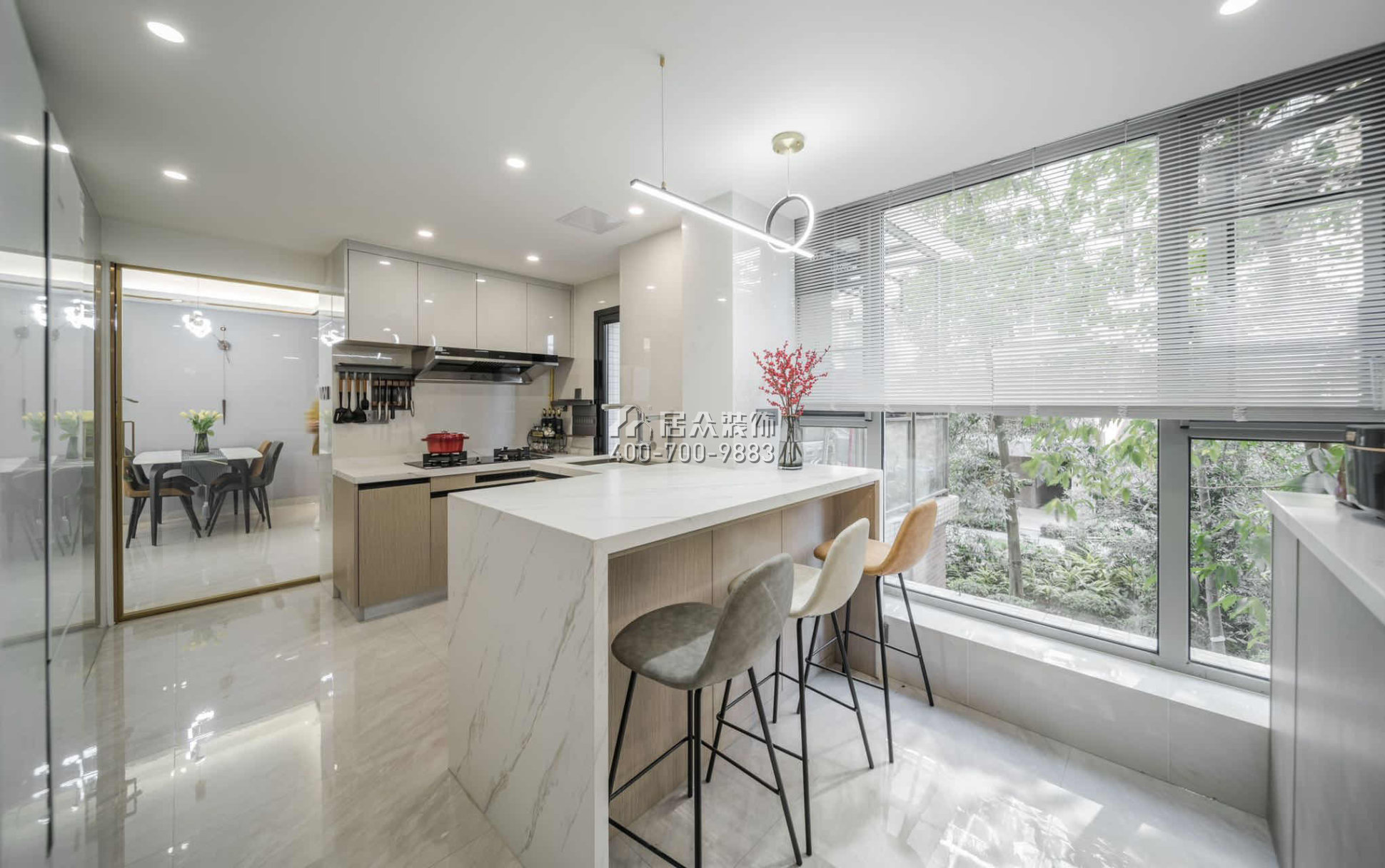 碧水龙庭130平方米现代简约风格平层户型厨房装修效果图