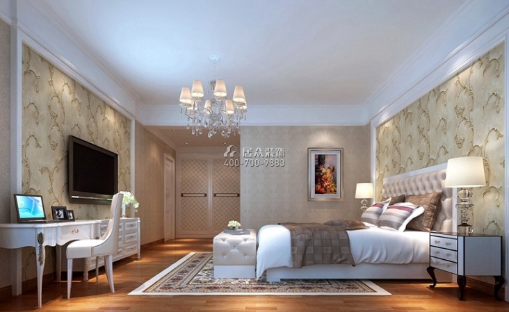 雅居乐300平方米欧式风格复式户型卧室装修效果图