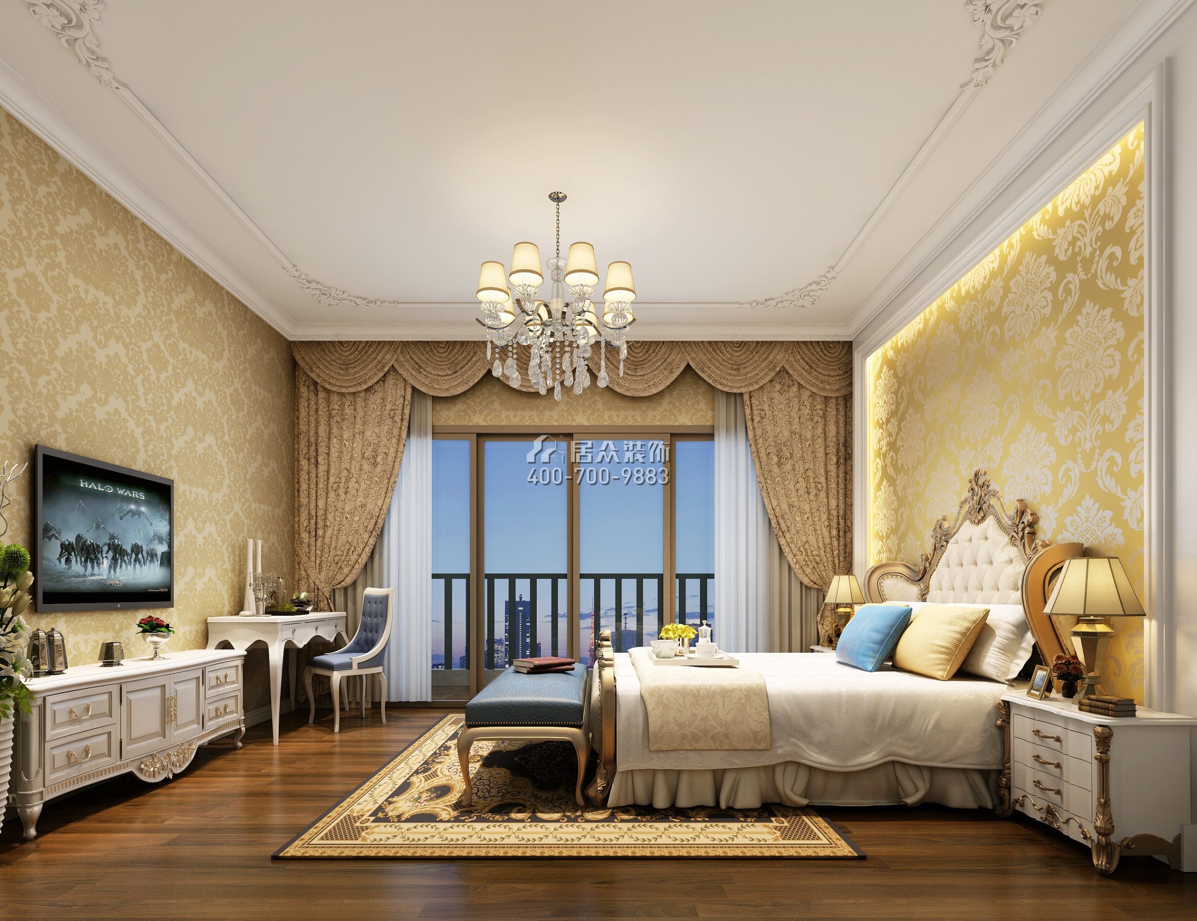 海逸豪庭126平方米歐式風格復式戶型臥室裝修效果圖