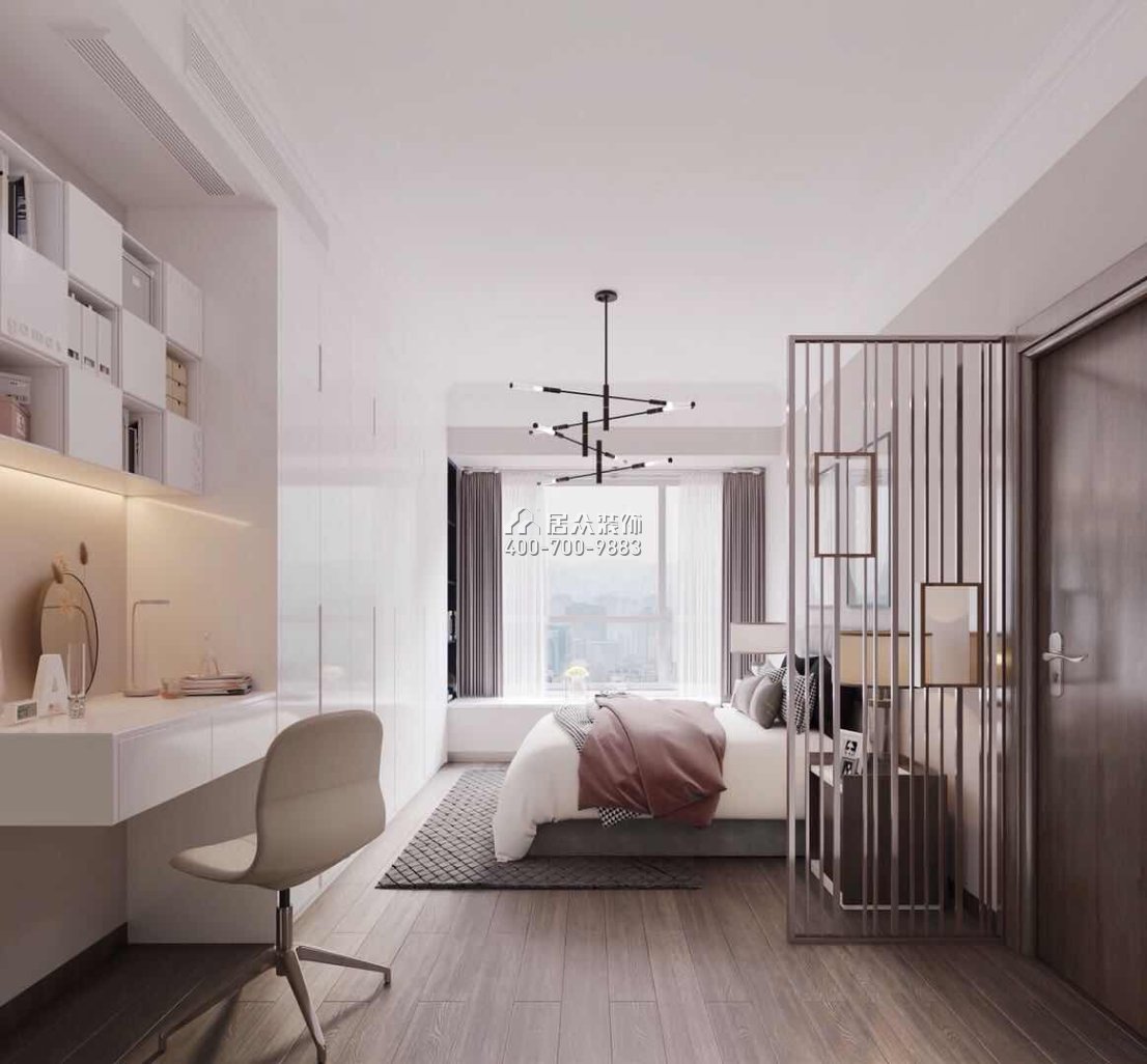 阳光粤海151平方米现代简约风格平层户型卧室装修效果图