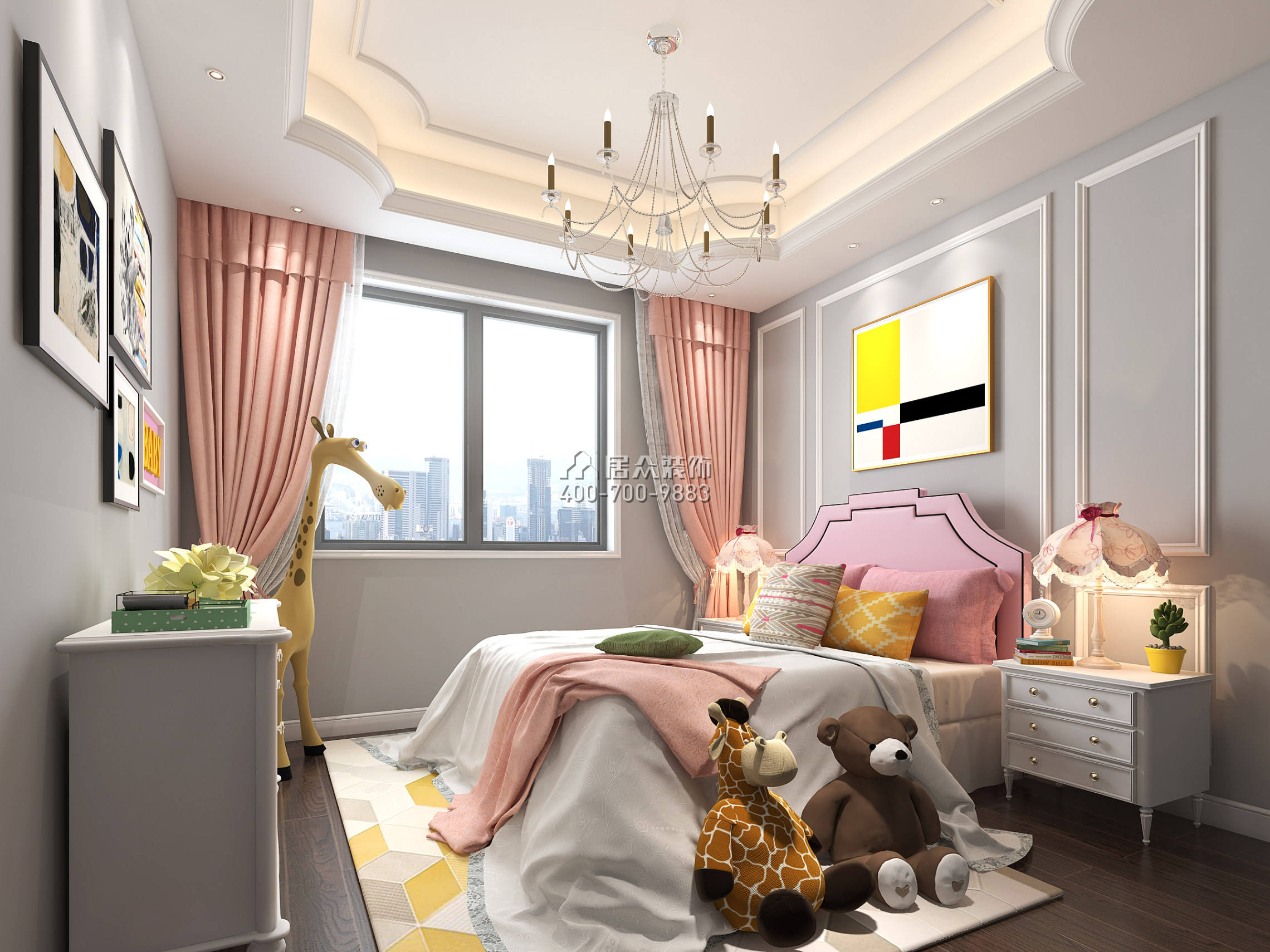 水木香山220平方米现代简约风格平层户型卧室装修效果图