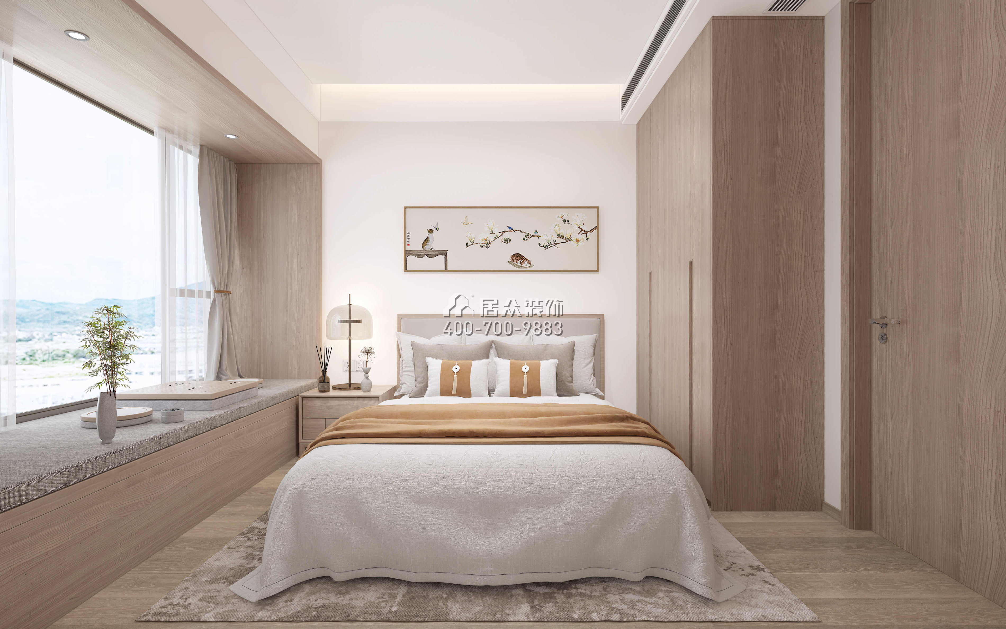 星河明居115平方米现代简约风格平层户型卧室kok电竞平台效果图