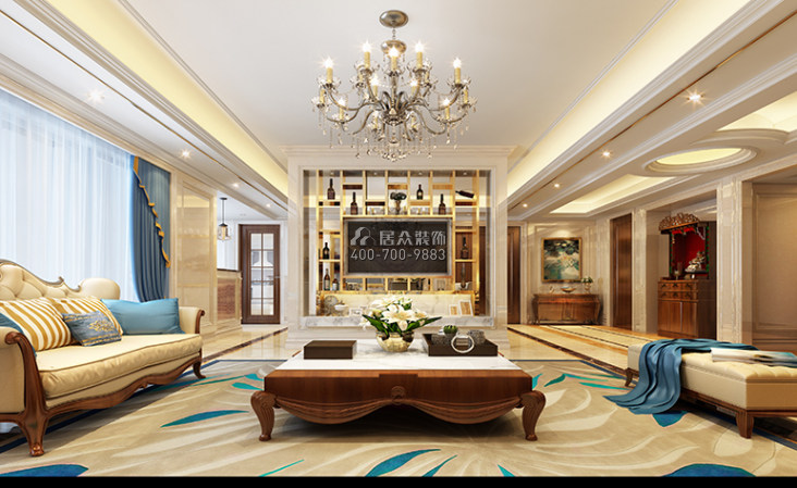 山語清暉一期179平方米歐式風格平層戶型客廳裝修效果圖