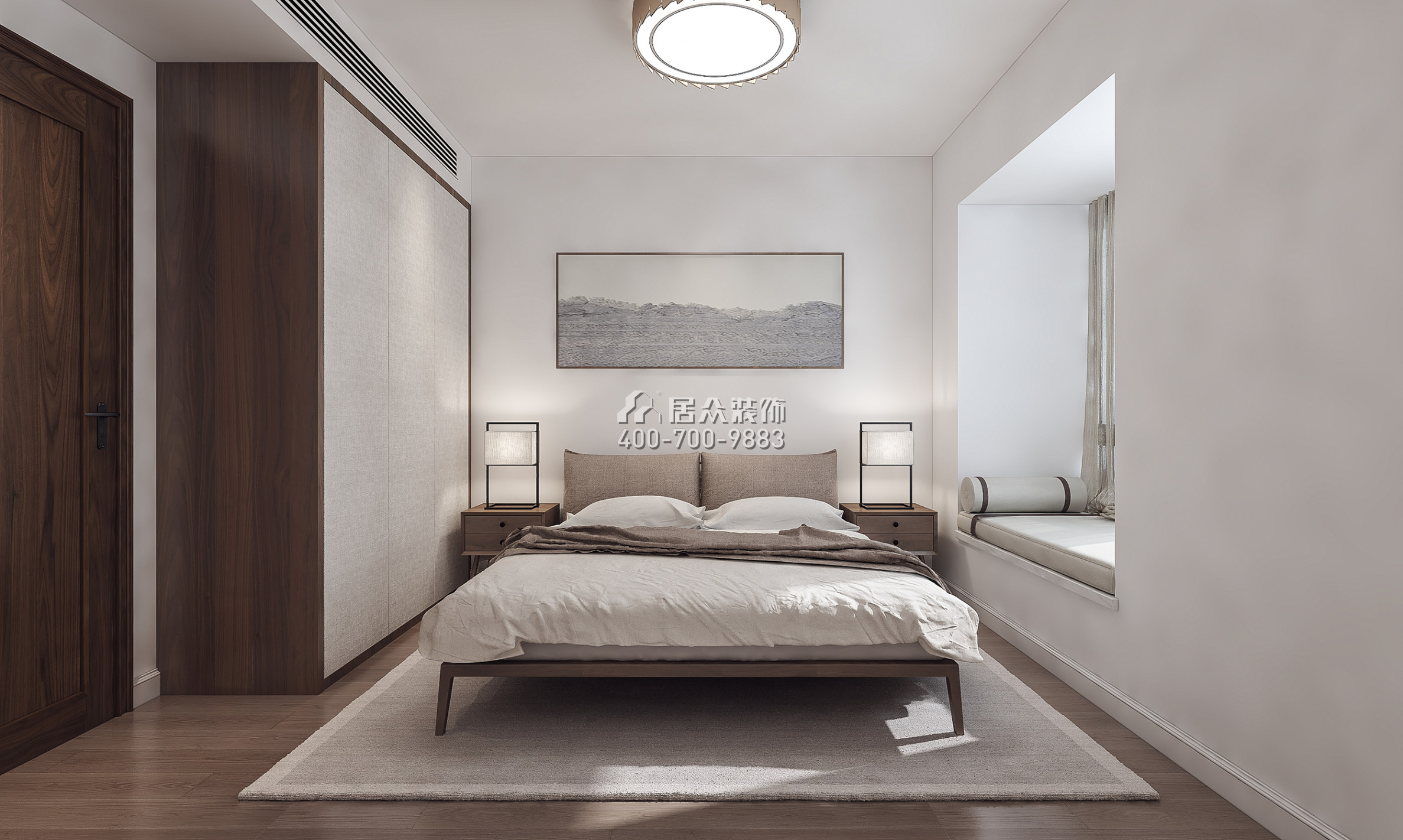 蔚蓝海岸一期118平方米中式风格平层户型卧室装修效果图