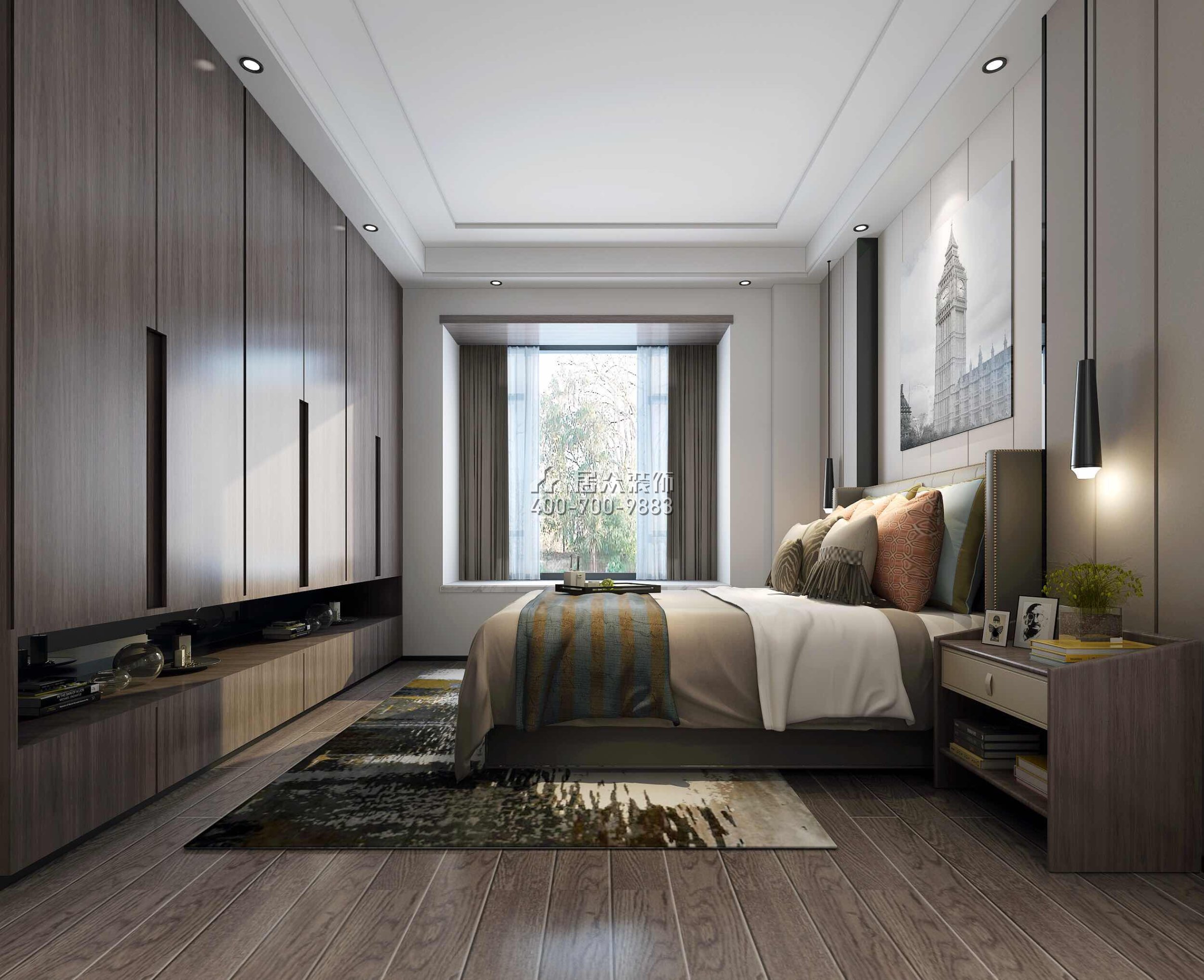 海逸豪庭321平方米現代簡約風格別墅戶型臥室裝修效果圖
