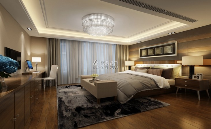 名豪公馆185平方米现代简约风格复式户型卧室装修效果图