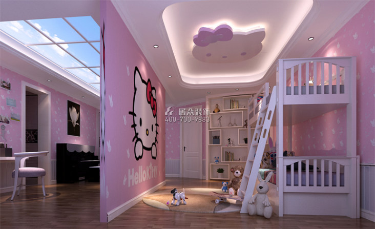 星河傳說450平方米中式風格復式戶型兒童房裝修效果圖