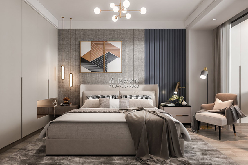 鼎太风华90平方米现代简约风格平层户型卧室装修效果图