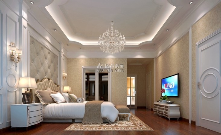 九龙仓碧玺130平方米欧式风格平层户型卧室装修效果图