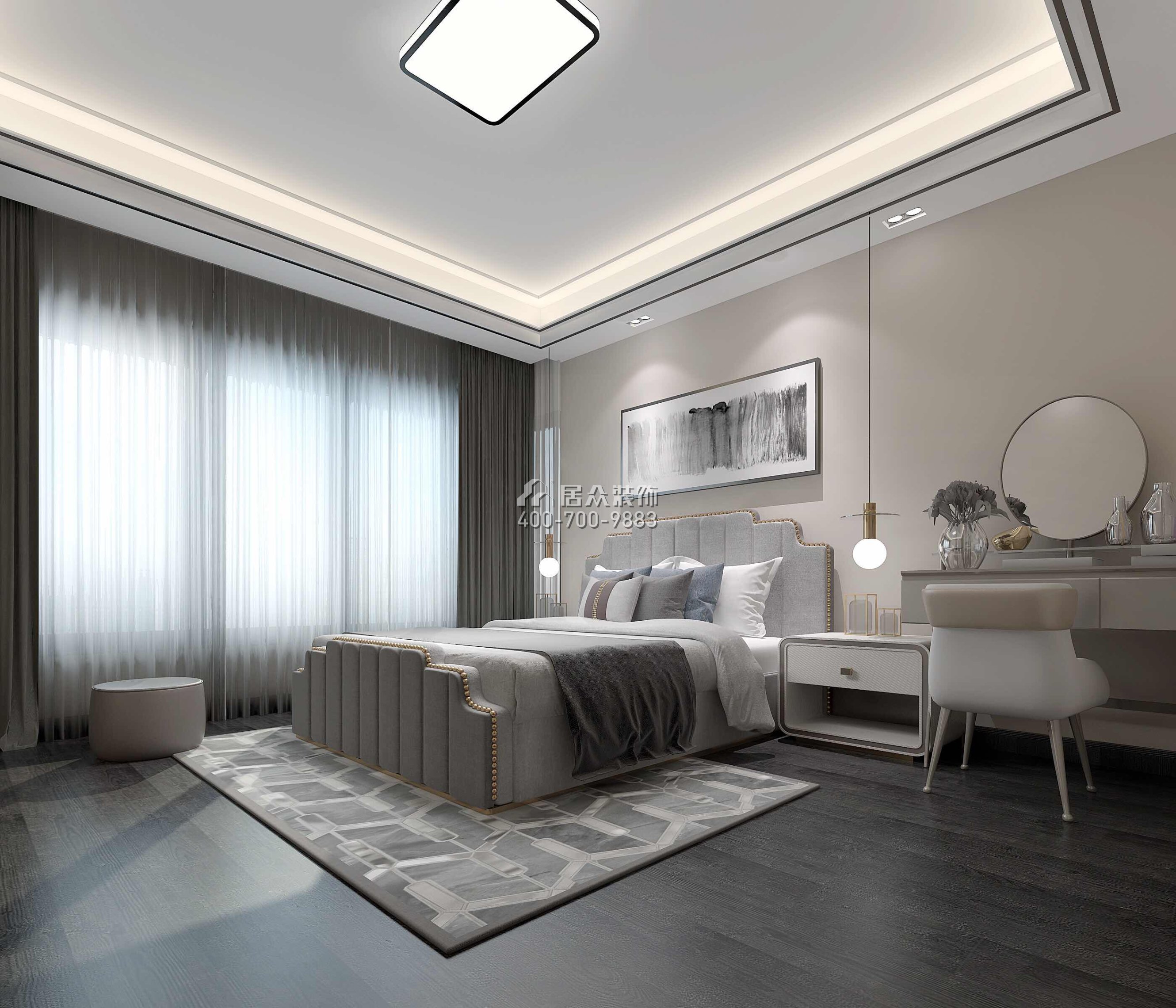 星河丹堤152平方米現代簡約風格平層戶型臥室裝修效果圖