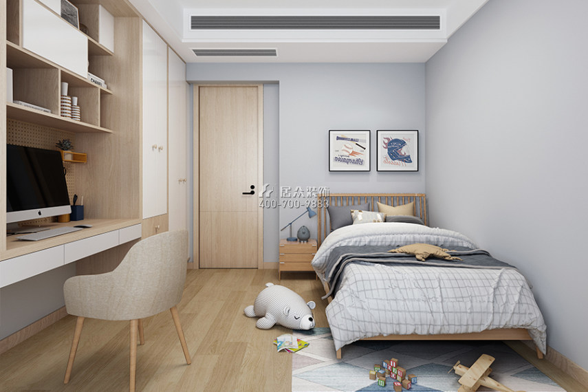 宝生102平方米其他风格平层户型卧室书房一体装修效果图