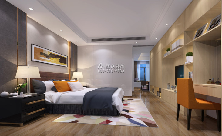 山海韵142平方米现代简约风格平层户型卧室装修效果图