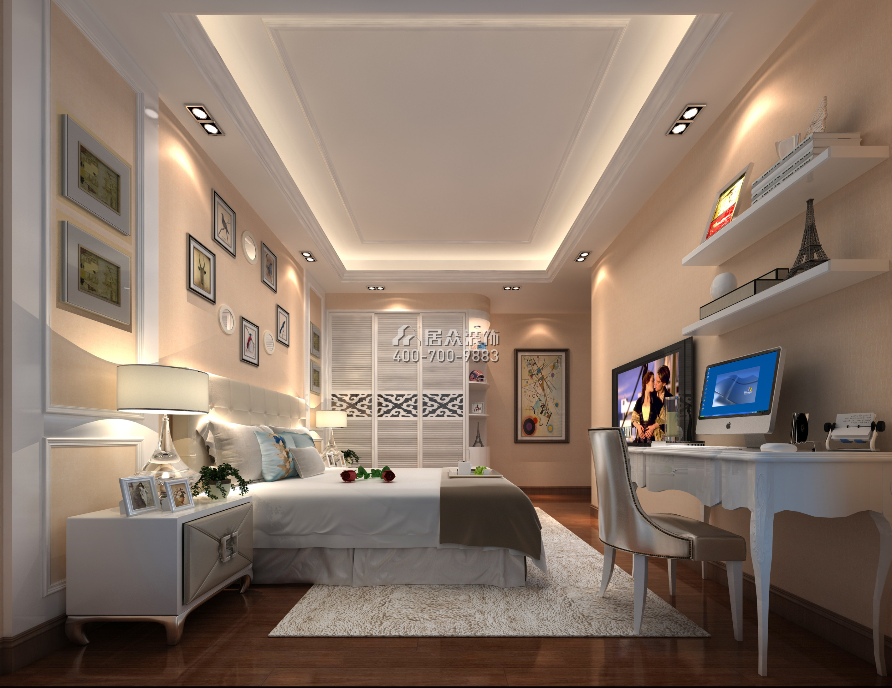保利東江首府290平方米混搭風格平層戶型臥室裝修效果圖