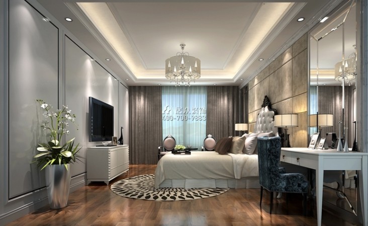 錦繡山河208平方米歐式風格平層戶型臥室裝修效果圖